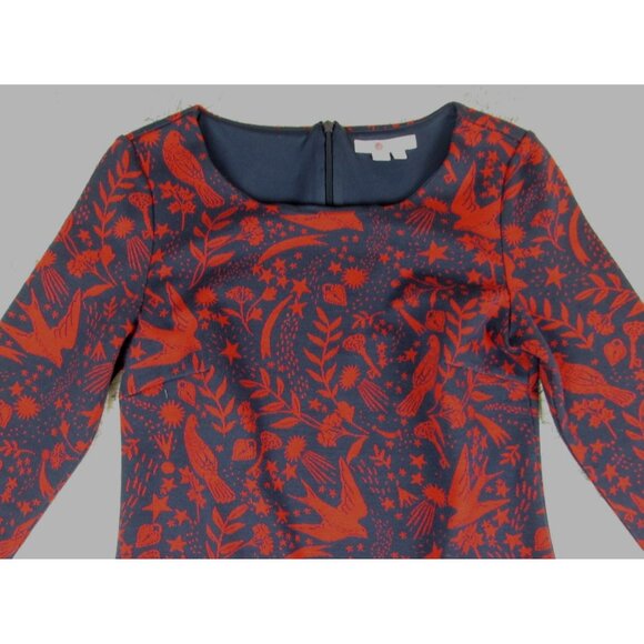 NEW Boden Winifred cotton bld knit Dress Mystical whimsy folk art print  US 6 R - Picture 14 of 16